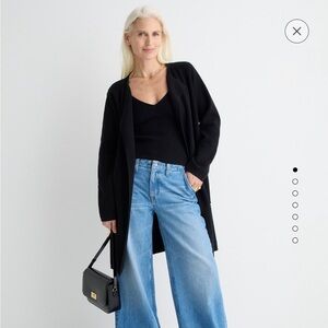 Juliette collarless cardigan sweater